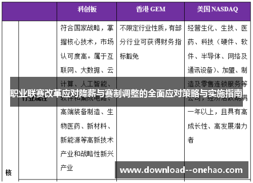 职业联赛改革应对降薪与赛制调整的全面应对策略与实施指南